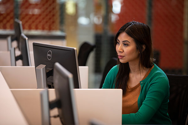 woman at computer web